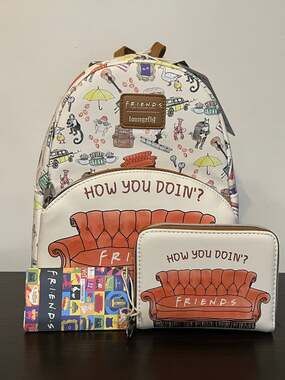 Loungefly Friends Icons How You Doin’ Mini Backpack Wallet Set